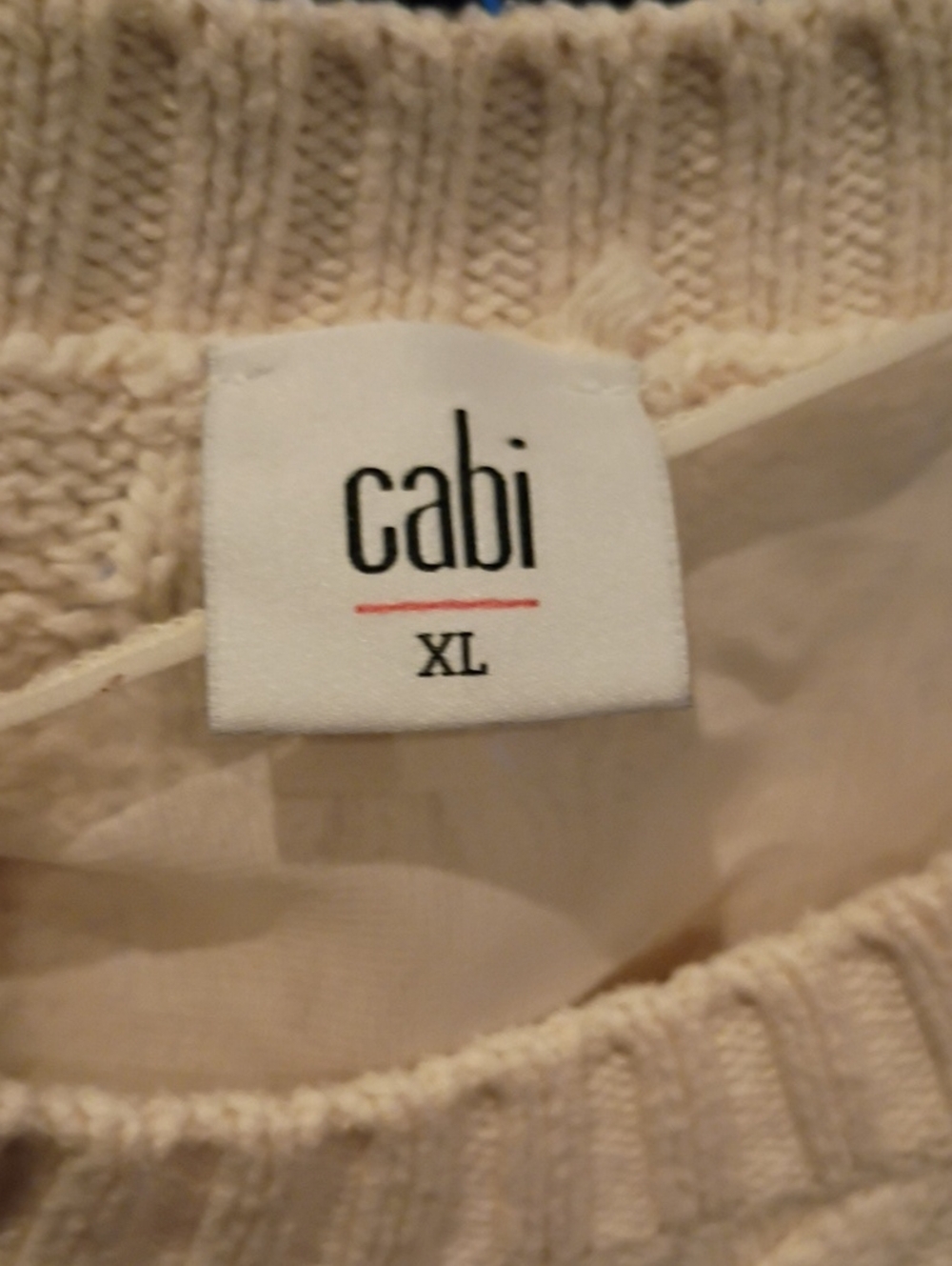 cabi Cream Knit Women’s Braided Sweater